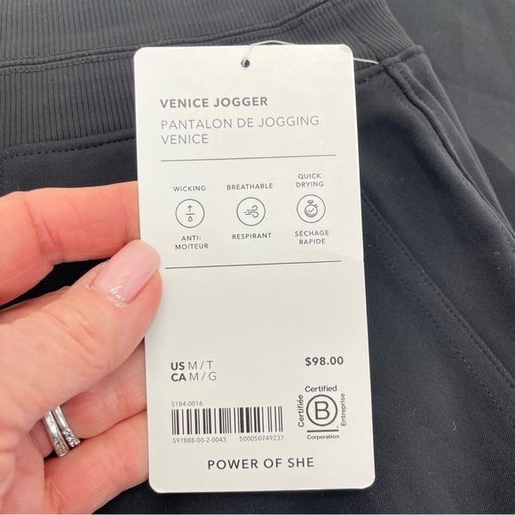 NWT Athleta Venice Joggers Medium Tall Black - Picture 6 of 16